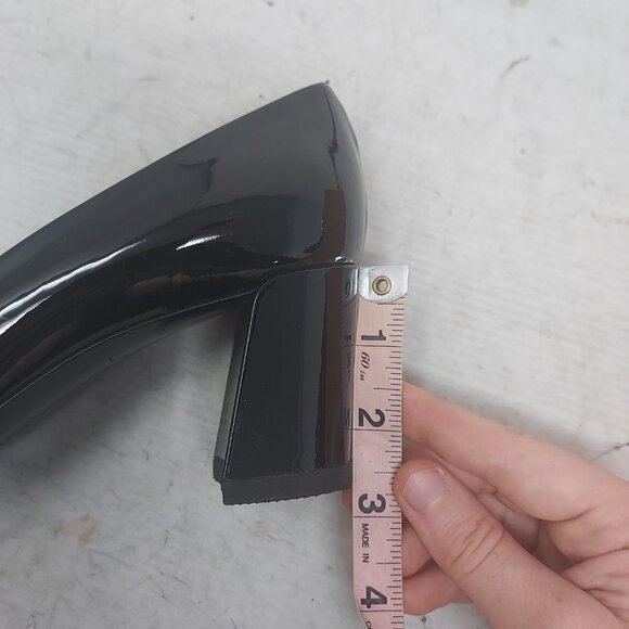 Louis Vuitton Black Patent Leather Madeleine Square Toe Pumps - Picture 11 of 11